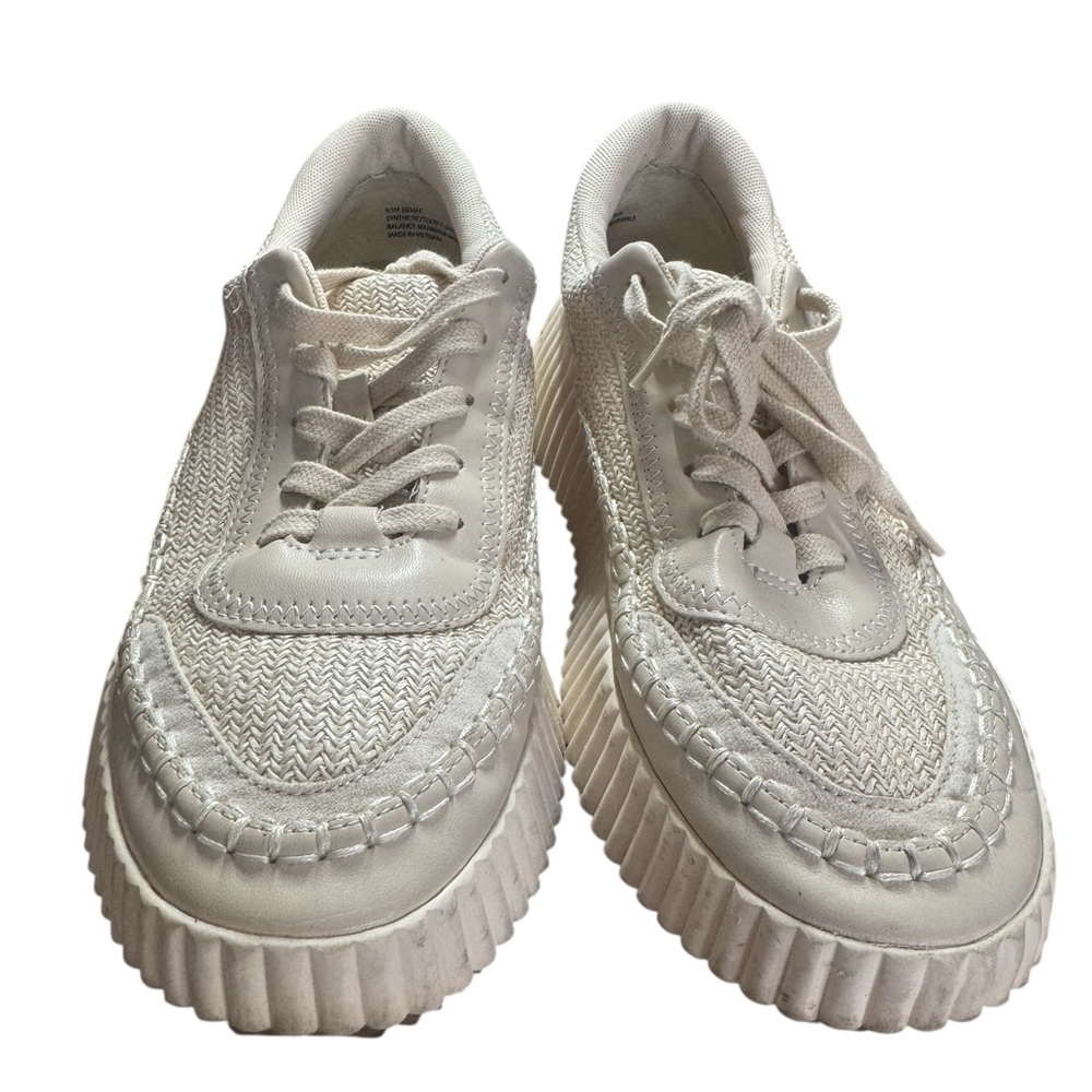 Dolce Vita Cream Textured Sneakers with Platform Sole | Sz 9.5 | $195
